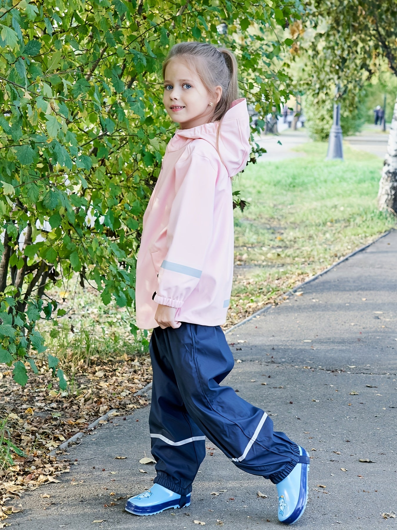 Kids Waterproof Hooded Rain Jacket