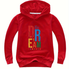 Alphabets Pattern V Neck Long Sleeve Sweatshirt Hooded Pullover