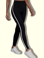 Contrast Trim Skinny Leggings Casual Every Stretchy Leggings Women's Clothing