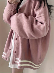 V Neck Button Up Cardigan Long Sleeve Casual Fall Winter Women's Clothing