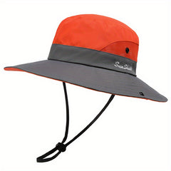 Sporty Wide Brim Sunhat Outdoor UV Protection Foldable Heat Dissipation