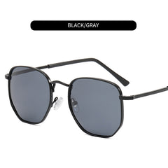 Multicolor Men's Metal Polarized Sunglasses with Zipper Case
