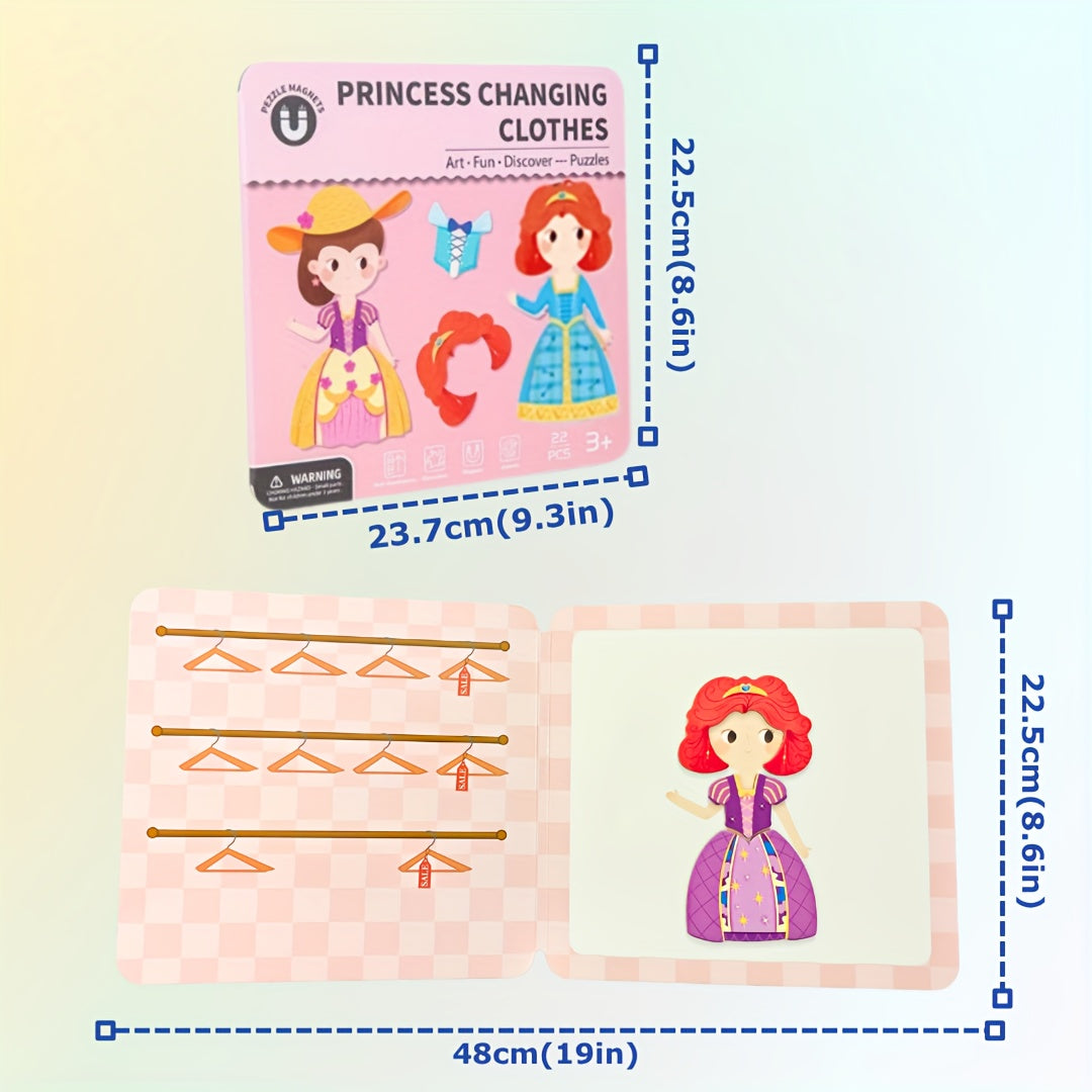 Kids Magnetic Dress Up Sticker Puzzle - 4 Fun Themes