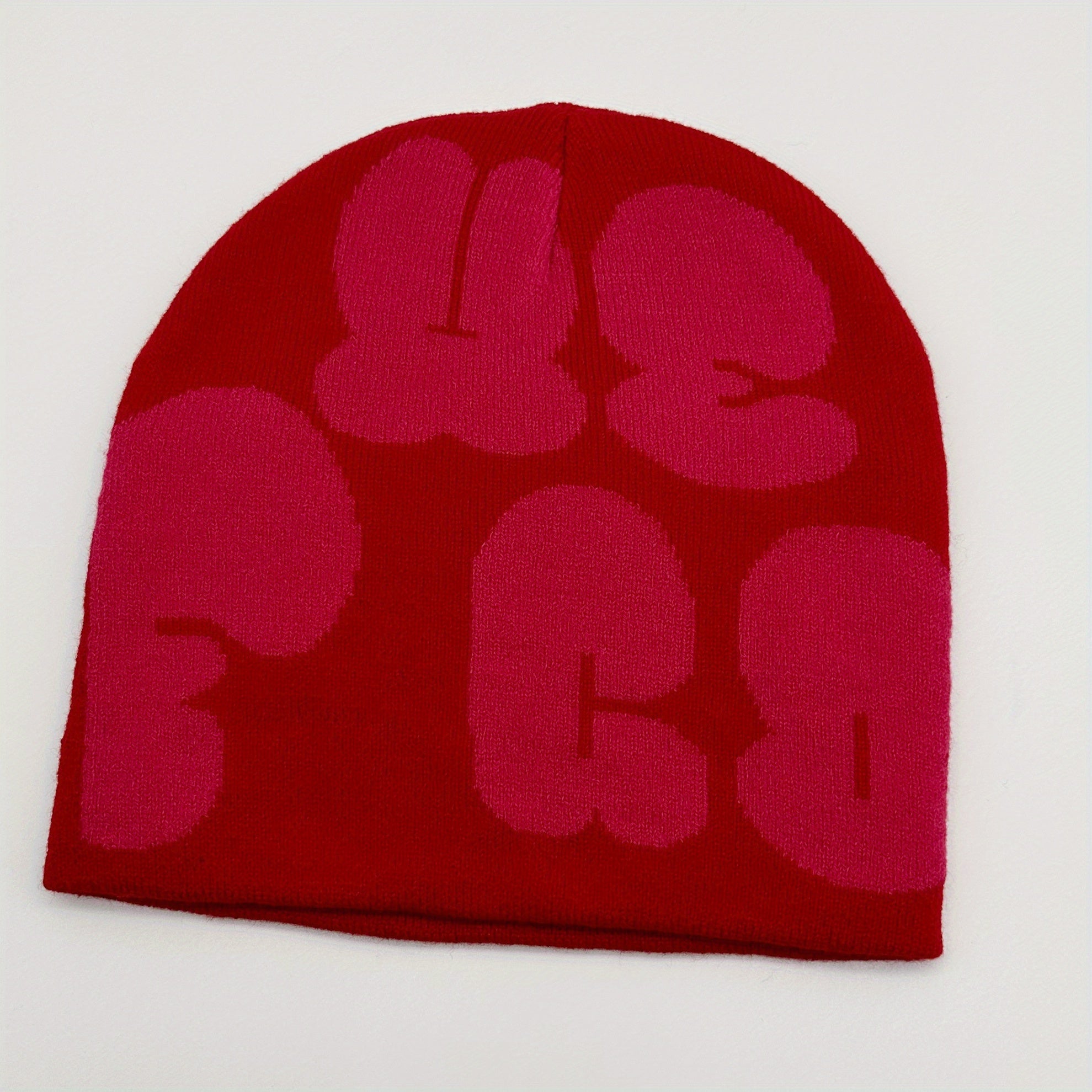 Fashionable Knitted Hat Pullover Hat Multicolor Letter Beanie