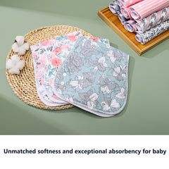 2 Pack Cotton Baby Burp Cloths Soft For Baby Girls