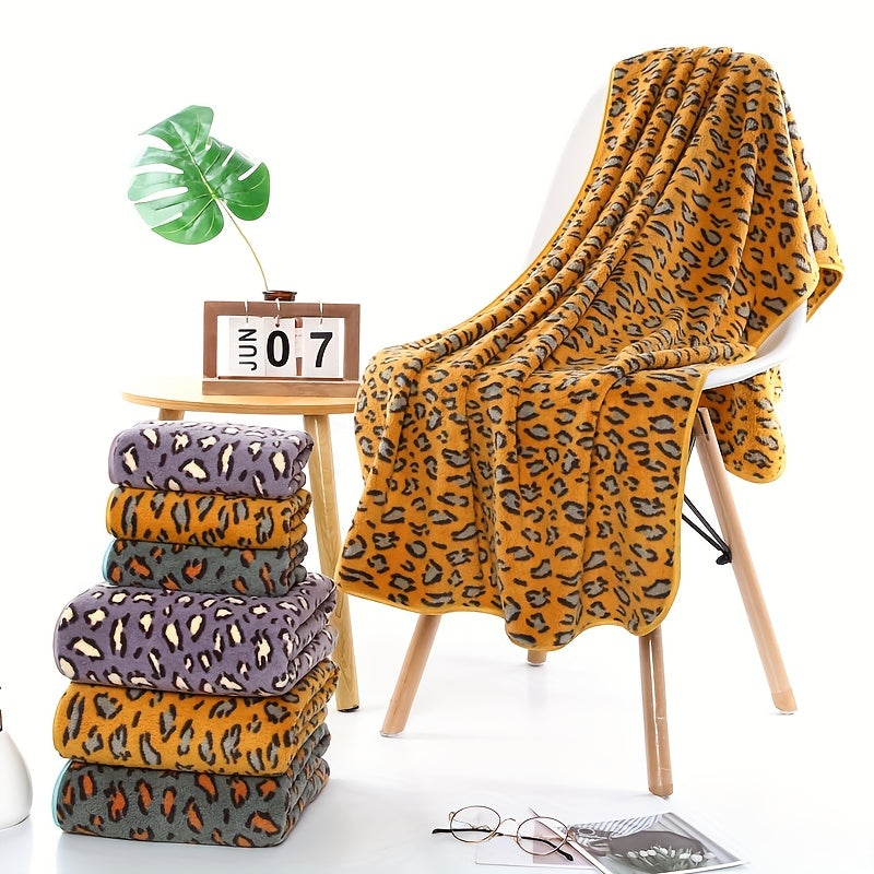 Absorbent Leopard Towel Set for Bathroom and Pool
