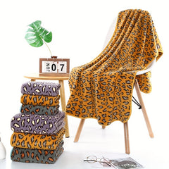 Absorbent Leopard Towel Set for Bathroom and Pool