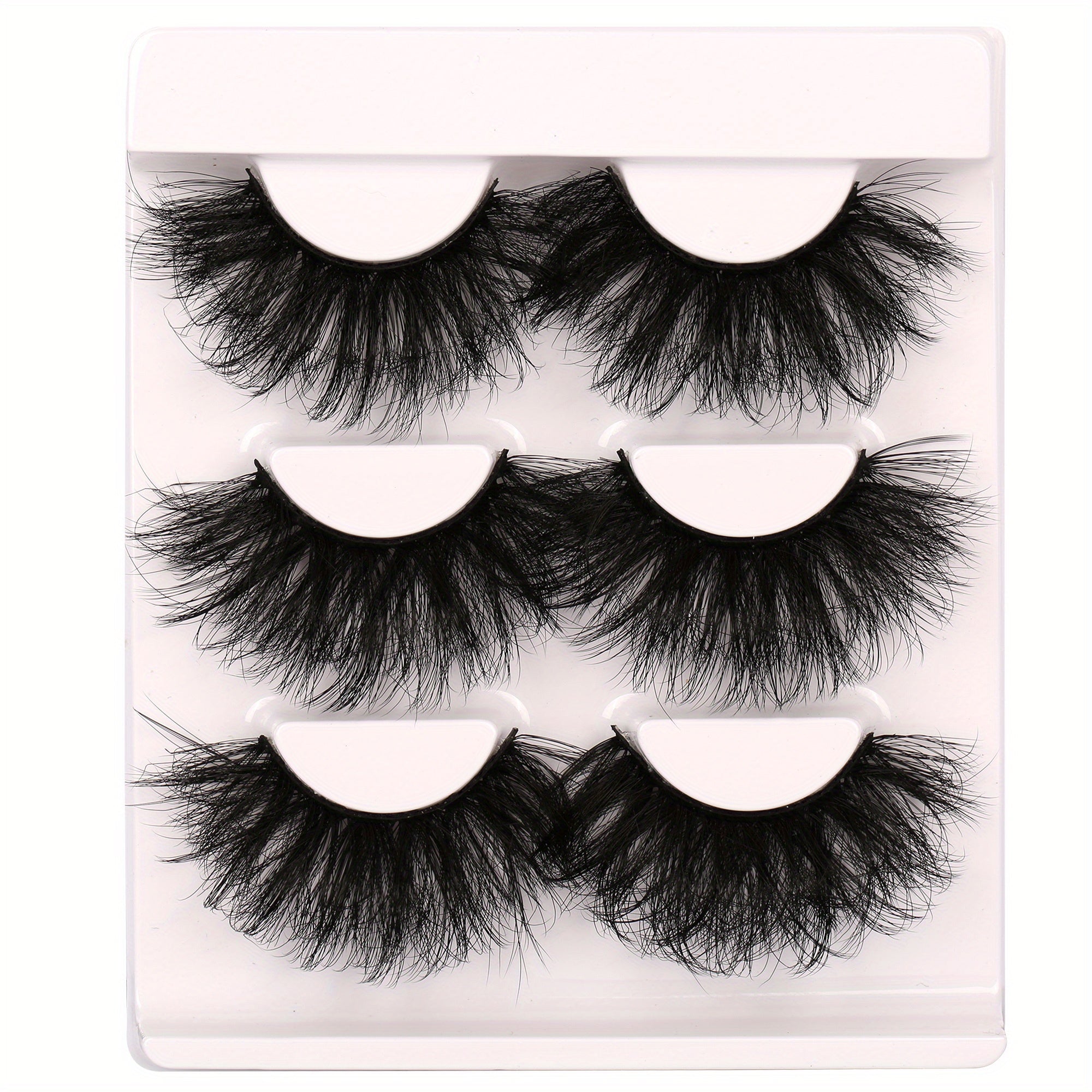 3 Pairs Cat Eye Fluffy Faux Mink Lashes