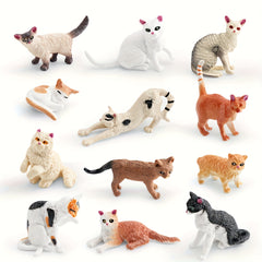 Realistic Cat Animal Model Figurine