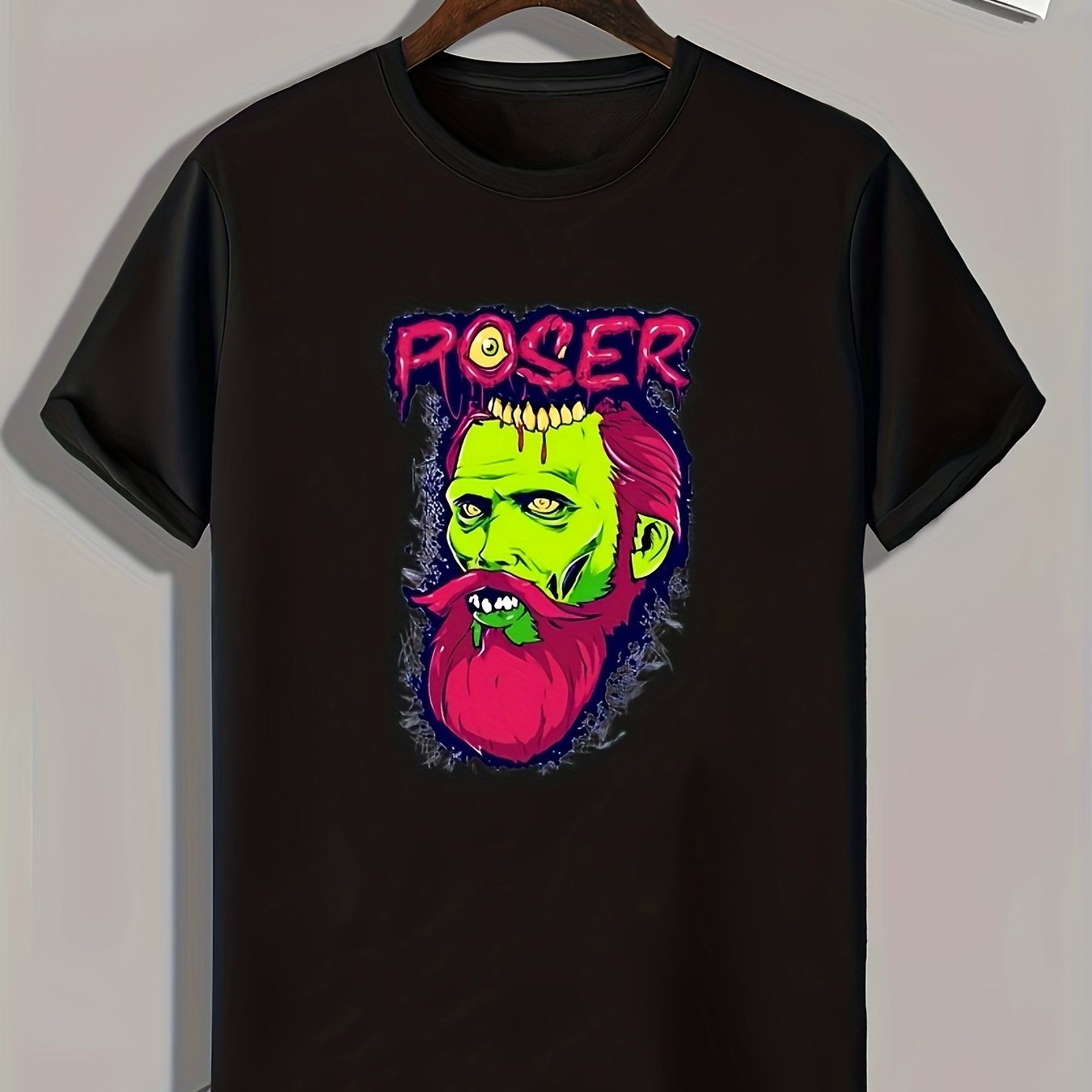 Monster Print Men's Graphic T shirt Casual Comfy Tees for Summer