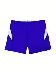 Men's Block Swim Trunks Vintage Style High Stretch Breathable Fabric