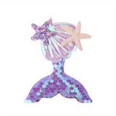 Mermaid Tail & Starfish Hair Clips for Baby Girls