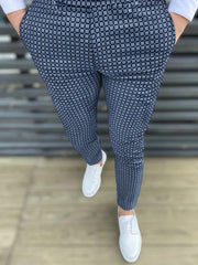 Men's Casual Checkered Slim Fit Pants