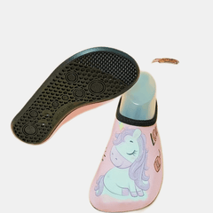 Girl's Cartoon Pony Water Shoes Quick Dry Non Slip Soft Beach Aqua Socks