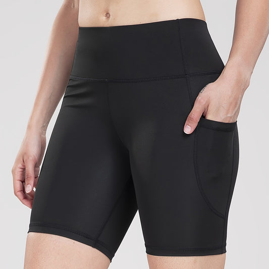 High Waisted Gym Shorts With Pocket Women's Activewear
