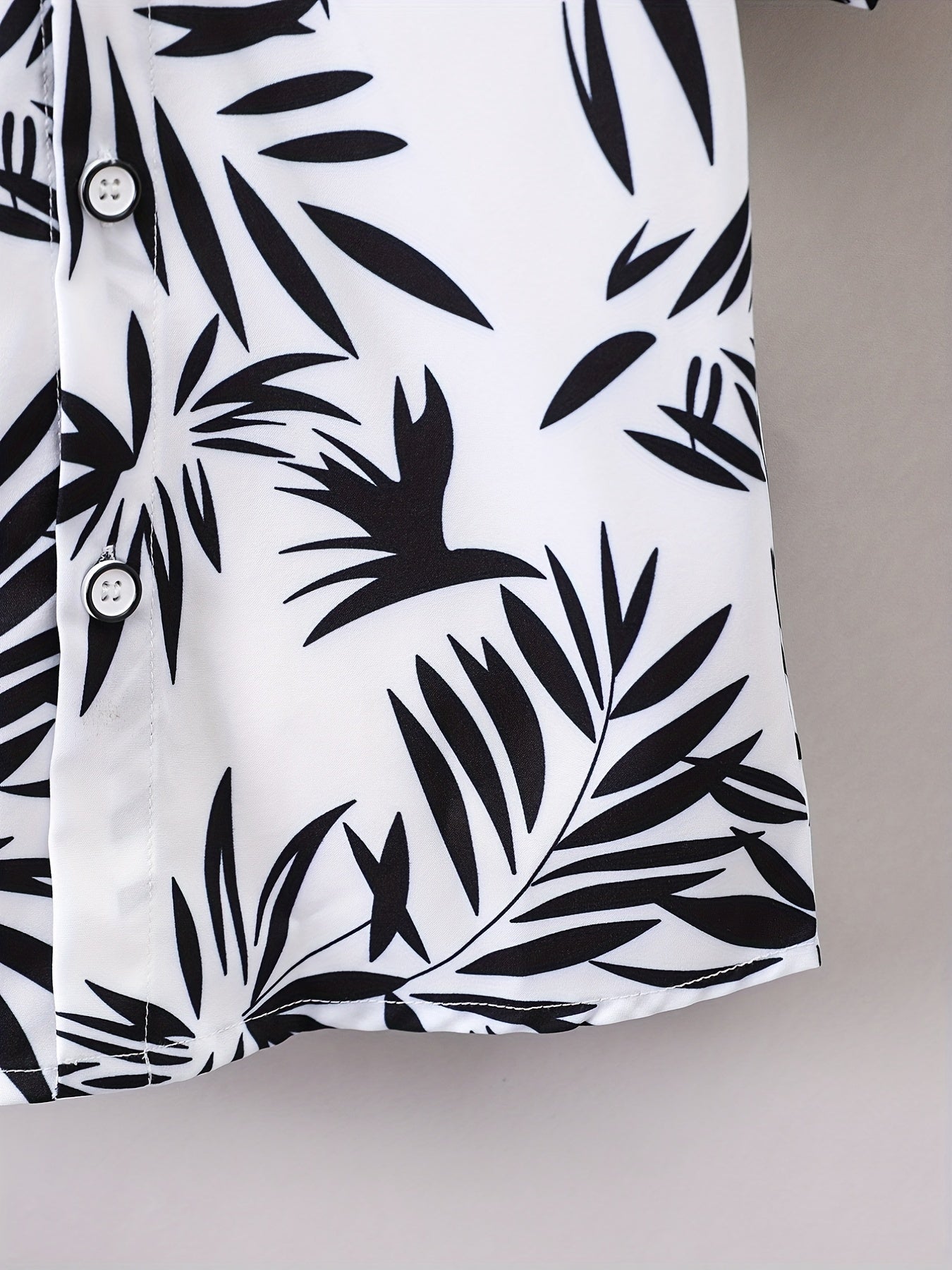 Boys Tropical Graphic Button Shirt