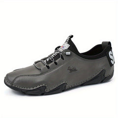 Men's Slip on Shoes With Shoelaces Comfy Non slip Walking Shoes