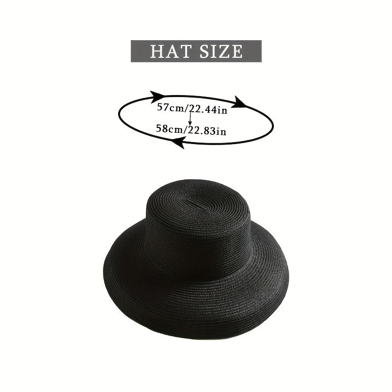 Wide Brim Summer Sun Hat Solid Travel Beach Cap Women Outdoor Sunscreen