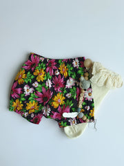 Baby Girls Floral Print Cotton Shorts