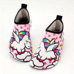 Cartoon Pony Water Shoes for Girls Quick Dry Lightweight Barefoot Outdoor