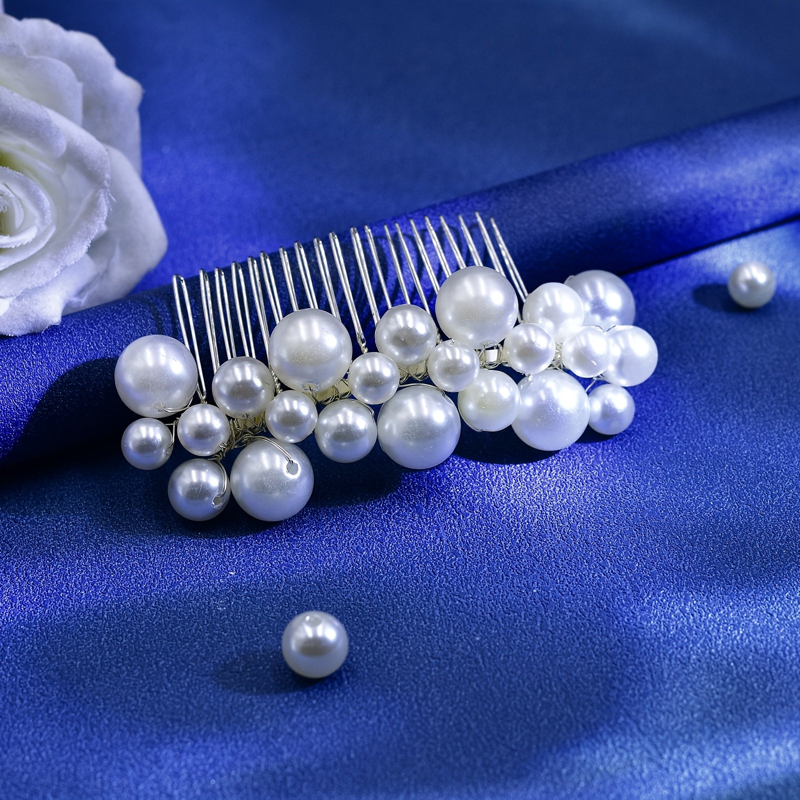 European American Bride Wedding Hair Comb Temperament Accessory