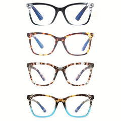 Oversized Square Men's Reading Glasses Anti Blu ray Computer Reader