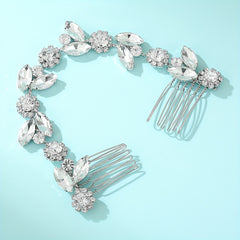 Rhinestone Sunflower Hair Comb Bridal Wedding Headwear