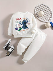 Baby Boy Space Dog Sweatshirt Pants Stylish Outfit