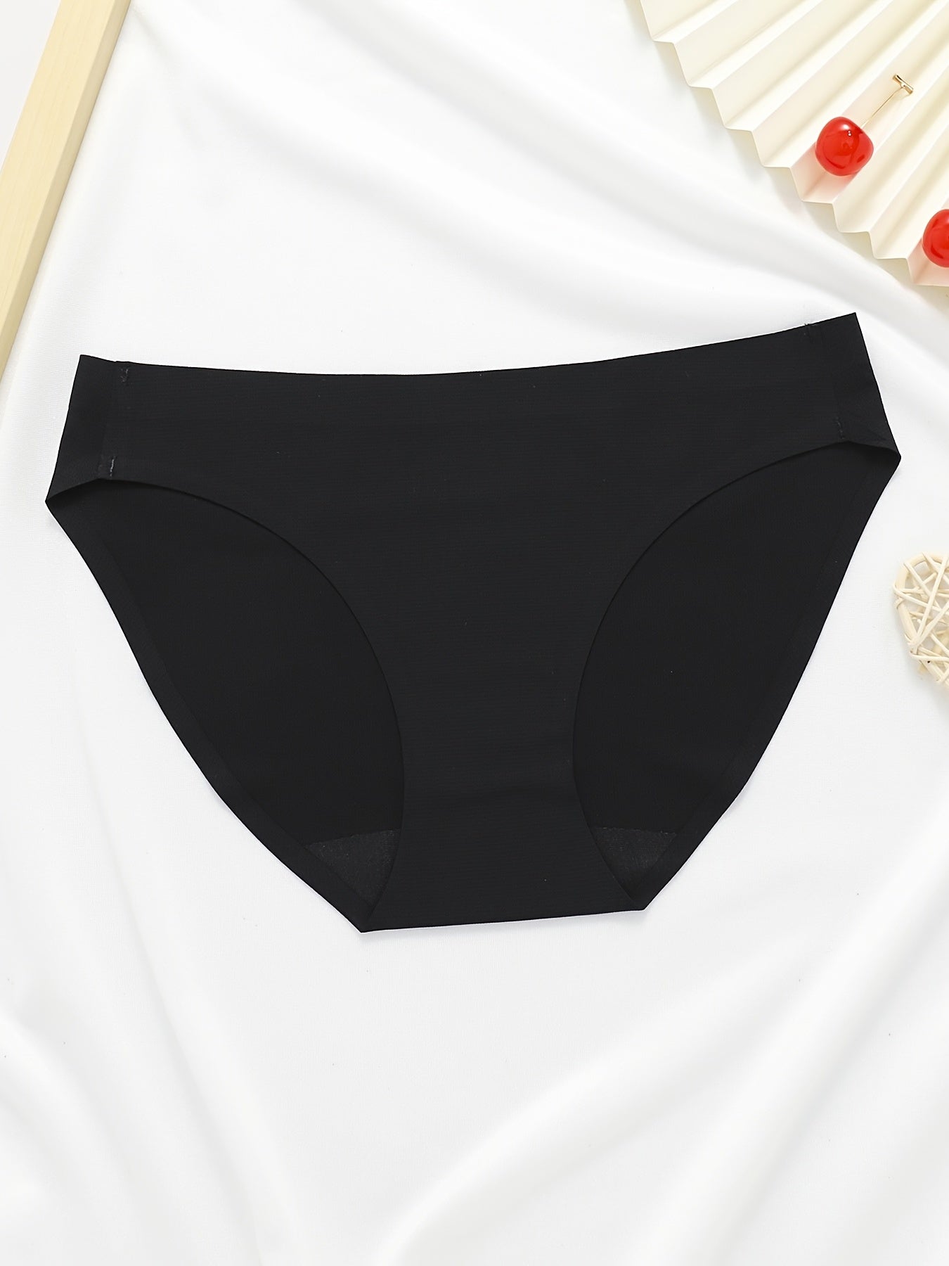 6 Pcs Seamless Hipster Bikini Panties Solid Medium Stretch Women's Underwear