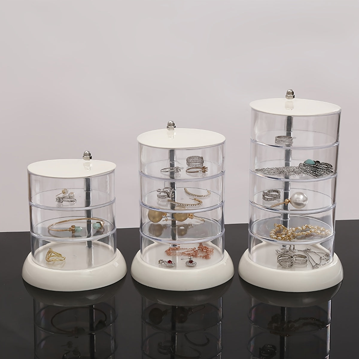 Transparent Rotating Jewelry Storage Box