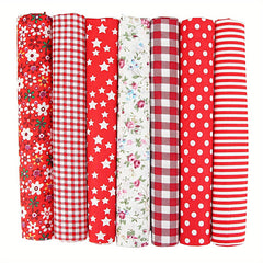 7pcs DIY Floral Fabric Patchwork Sewing Quilting Scrapbooking