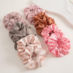 12pcs Soft Silk Hair Scrunchies For Women Girls, Stain Scrunchie Bundle