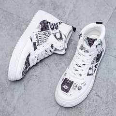 Men's Graphic Print Ankle Top Non Slip Skate Shoes