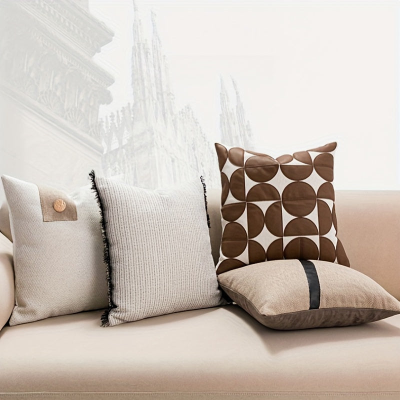 Geometric Abstract Stitching Cushion Pillow Cover for Home & Outdoor