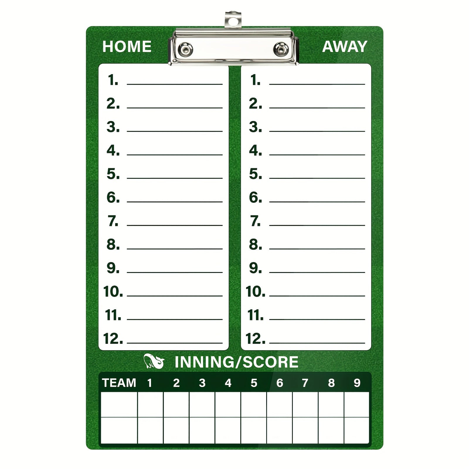 Dry Erase Coaches Clipboard with Baseball Coach Board & Marker