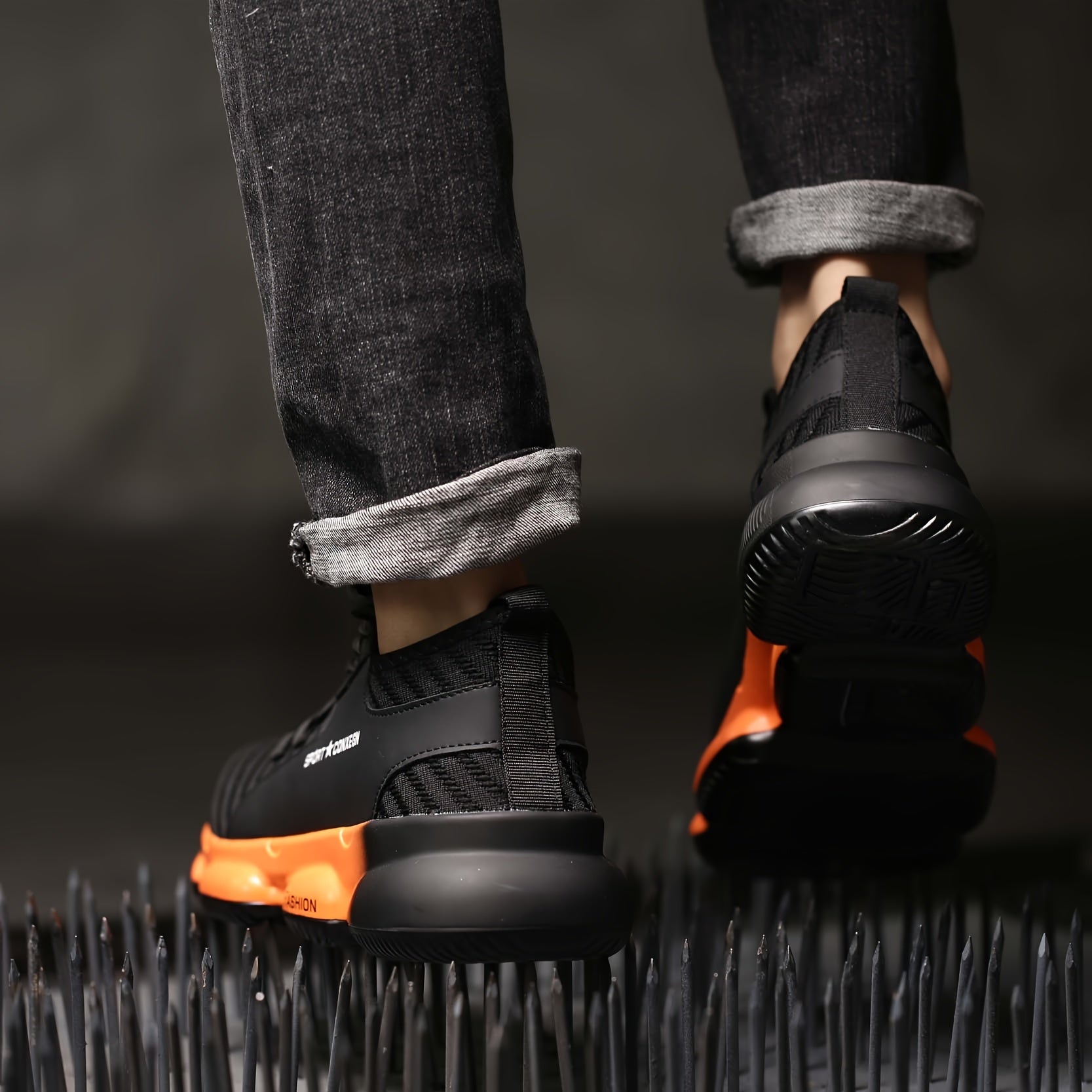 Men's Steel Toe Work Safety Shoes Anti Smashing Non-Slip