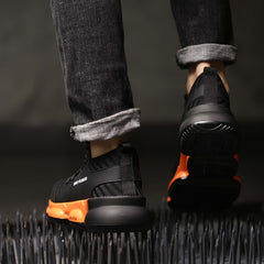 Men's Steel Toe Work Safety Shoes Anti Smashing Non-Slip