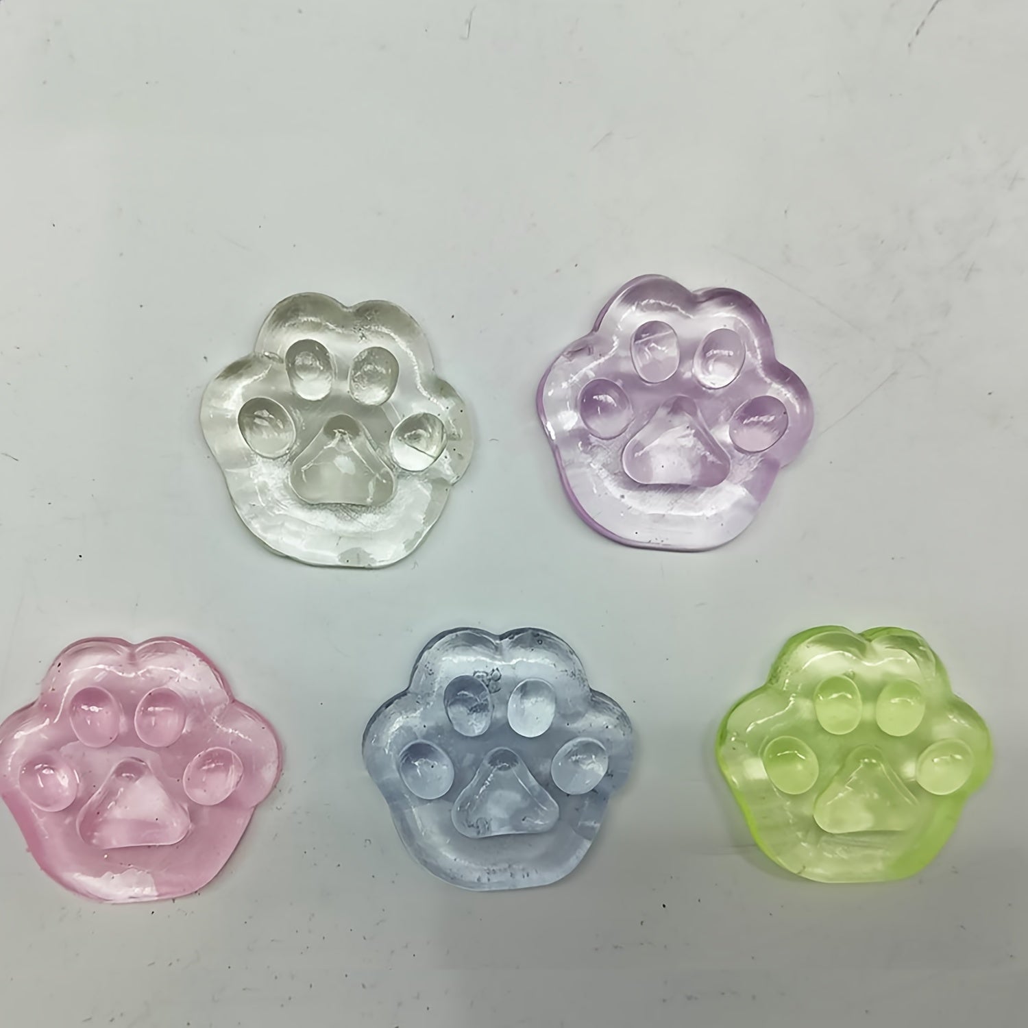5pcs Silicone Cat Claw Relax Toy Jelly Slow Down Anxiety Relief Novelty Toys