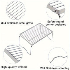 Stainless Steel Folding BBQ Grill Portable Camping Stove