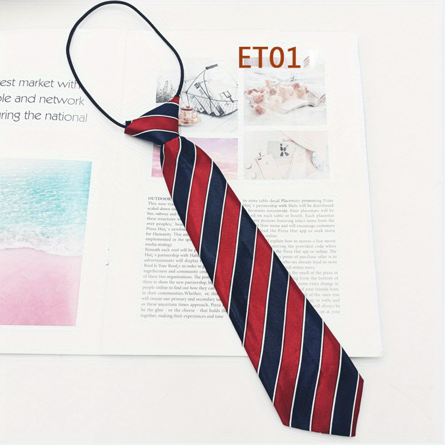 Striped Tie Bow Tie for School Uniform