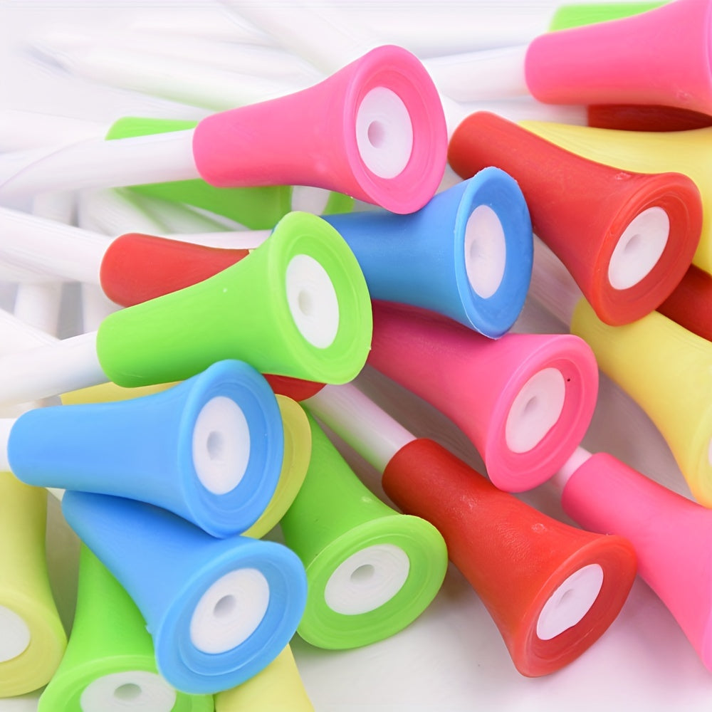 10 Pcs 83mm Rubber Golf Tees w/ Ball Holder