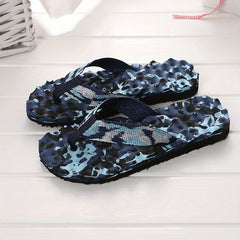 Men's Camo Non Slip Flip Flops Quick Drying Thong Sandals