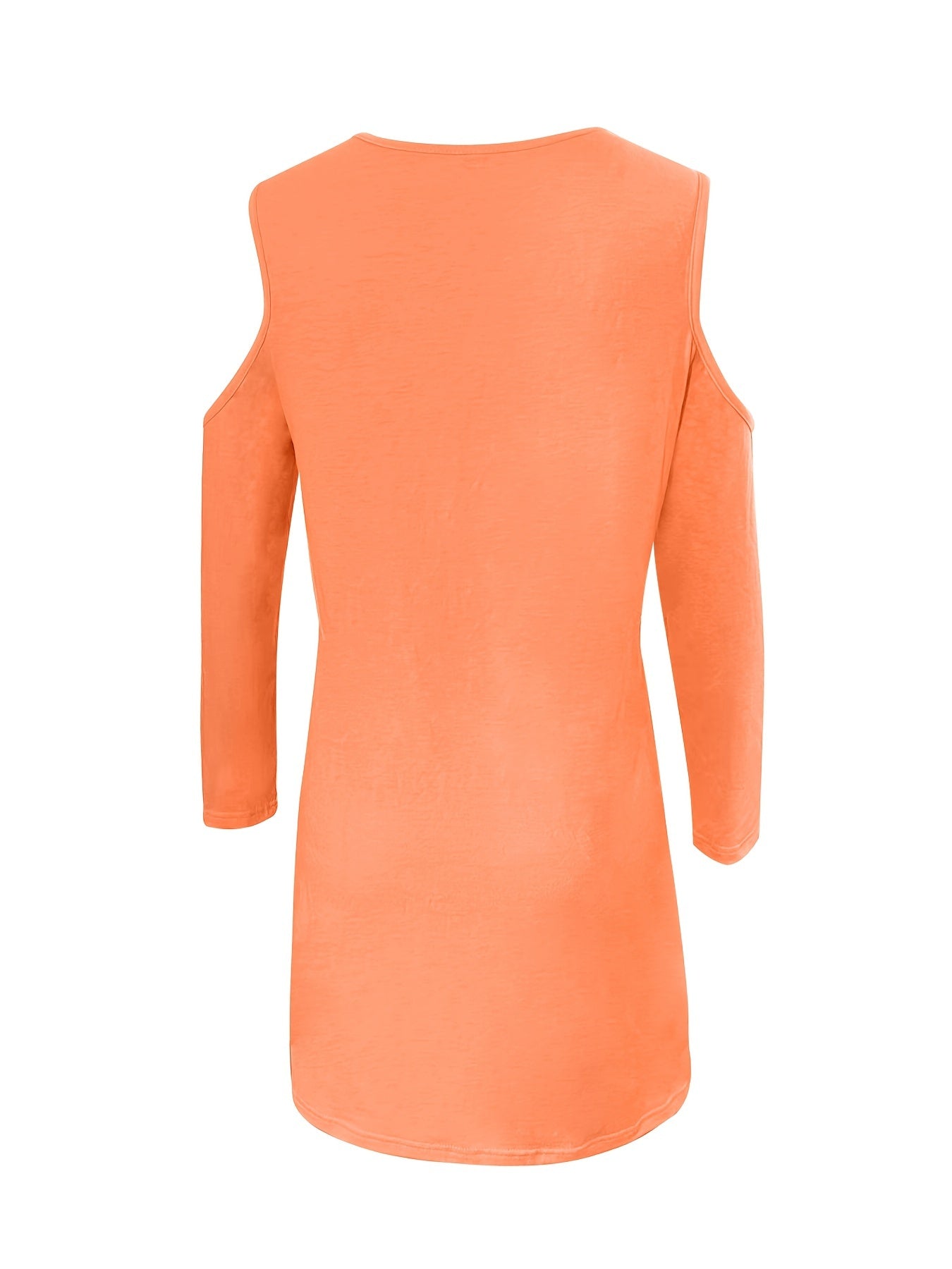 Cold Shoulder V Neck Long Sleeve Dress