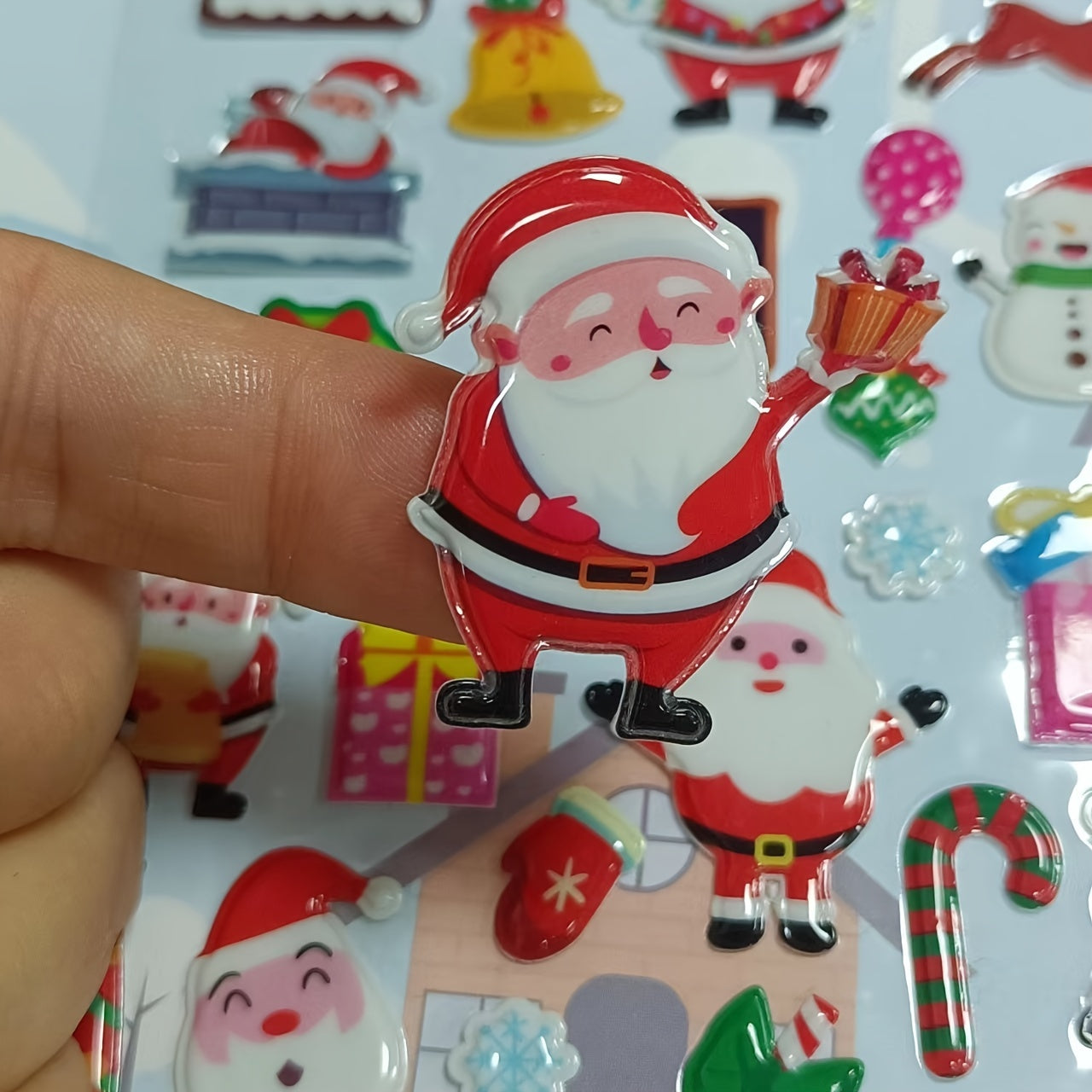 1pc Christmas 3D Bubble Stickers Adhesive Puffy Stickers for DIY Diary