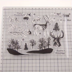 Deer Rabbit Fox Clear Stamps for DIY Greeting Card Making