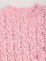 Toddler Girls Ruffle Skirt Pullover Knit Top