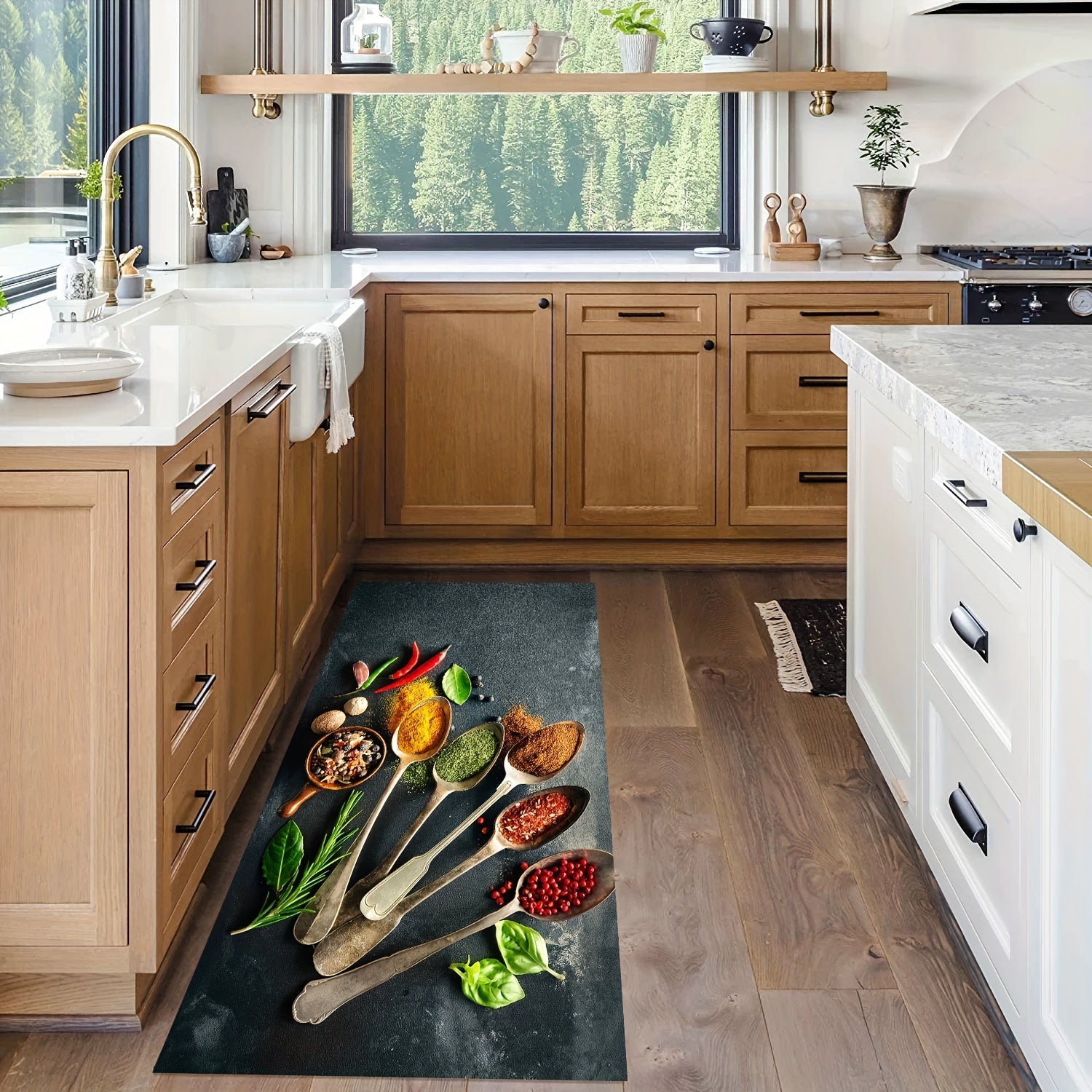 2pcs Soft Kitchen Rug Cushioned Anti Fatigue Kitchen Rug Set