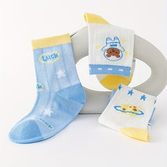 5 Pairs Boys Kids Thin Mesh Breathable Deodorant Socks