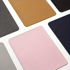 Double Sided Leather Mouse Pad Waterproof Wearable 9.4x7.5 Inches