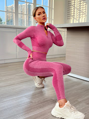 Yoga Workout Set: Crop Top & Leggings